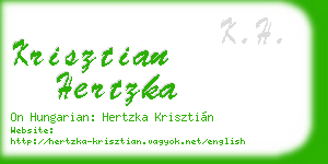 krisztian hertzka business card
